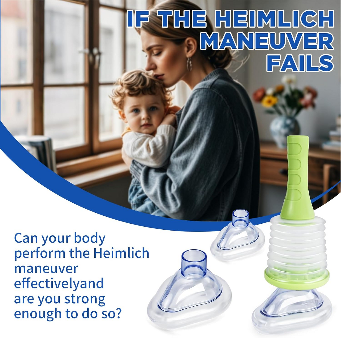 Choking Rescue Device, Portable Airway Suction Device for Children and Adults, First Aid Kit for Kids and Adults - Travel Kit