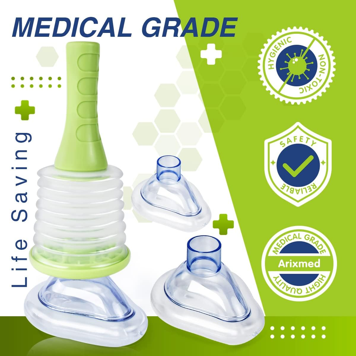 Choking Rescue Device, Portable Airway Suction Device for Children and Adults, First Aid Kit for Kids and Adults - Travel Kit