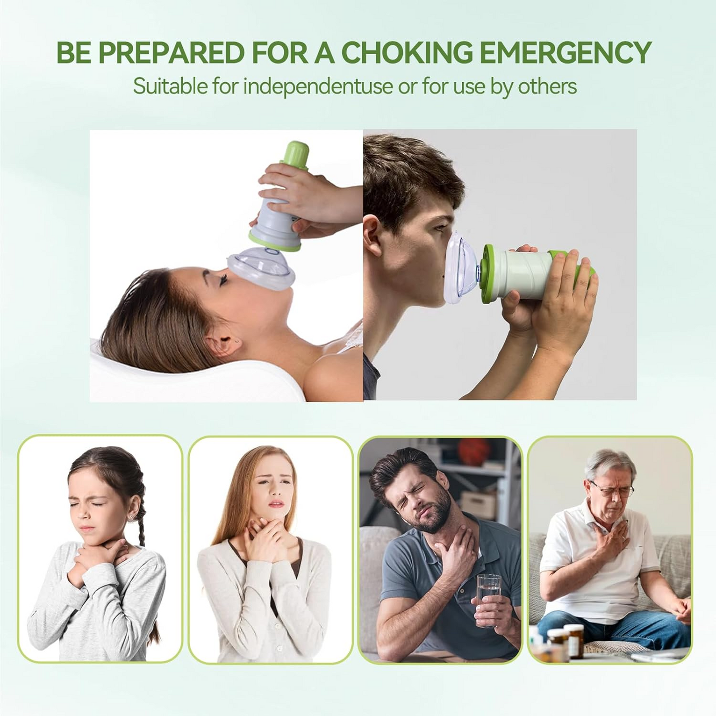 FSA HSA Automatic Choking Rescue Device for Kids and Adults with 3 Masks, Portable Dechoker Anti Choking Device,Strong Suction Home Emergency Kit,First Aid Airway Assist Device