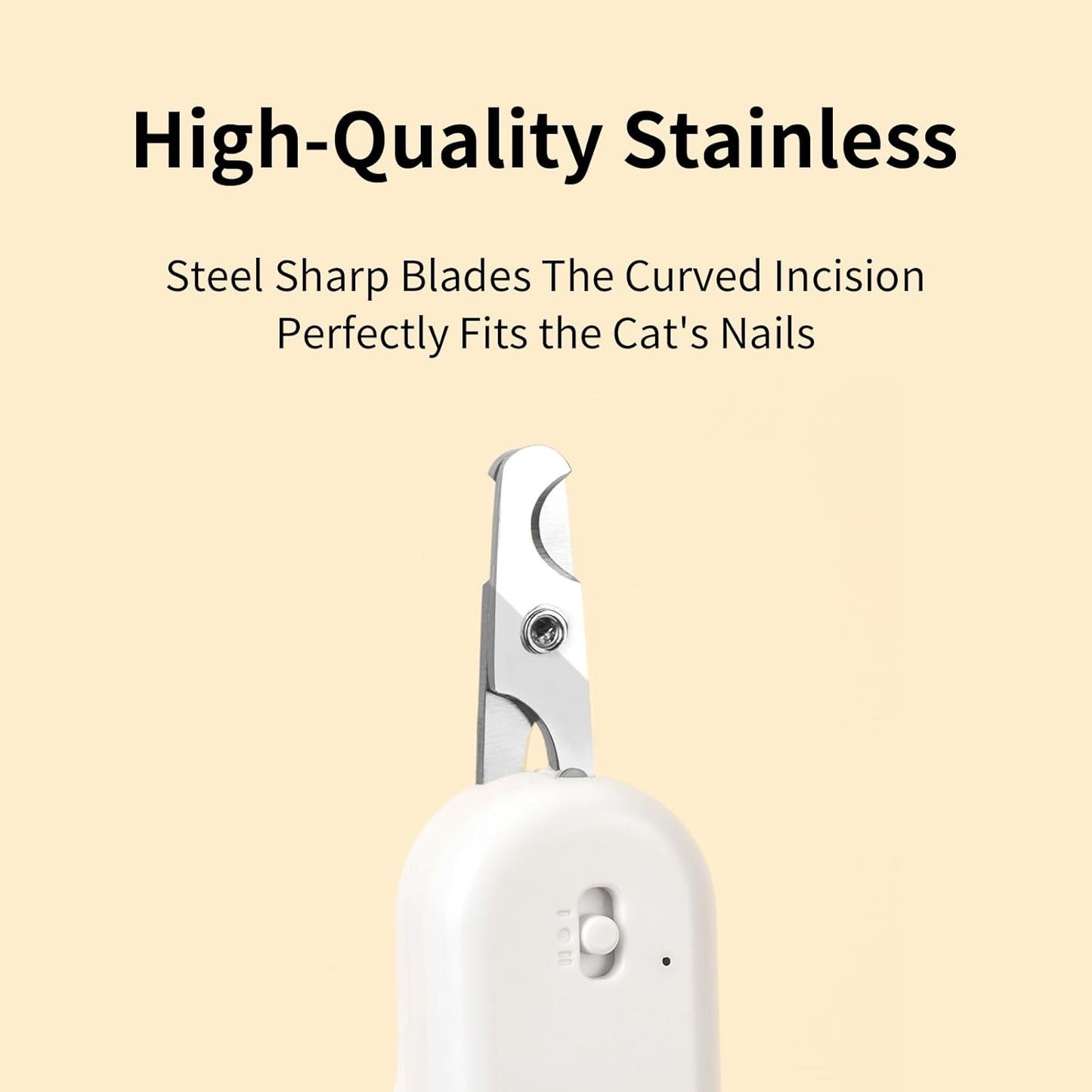 Pet Nail Clipper with LED & -U-V Light, Cat Claw Trimmer with Ultra Bright LED Light for Nail Bloodline to Avoid Over Cutting, Sharp Angled Blade Grooming Tool for Dog Cat Rabbit Small Animals