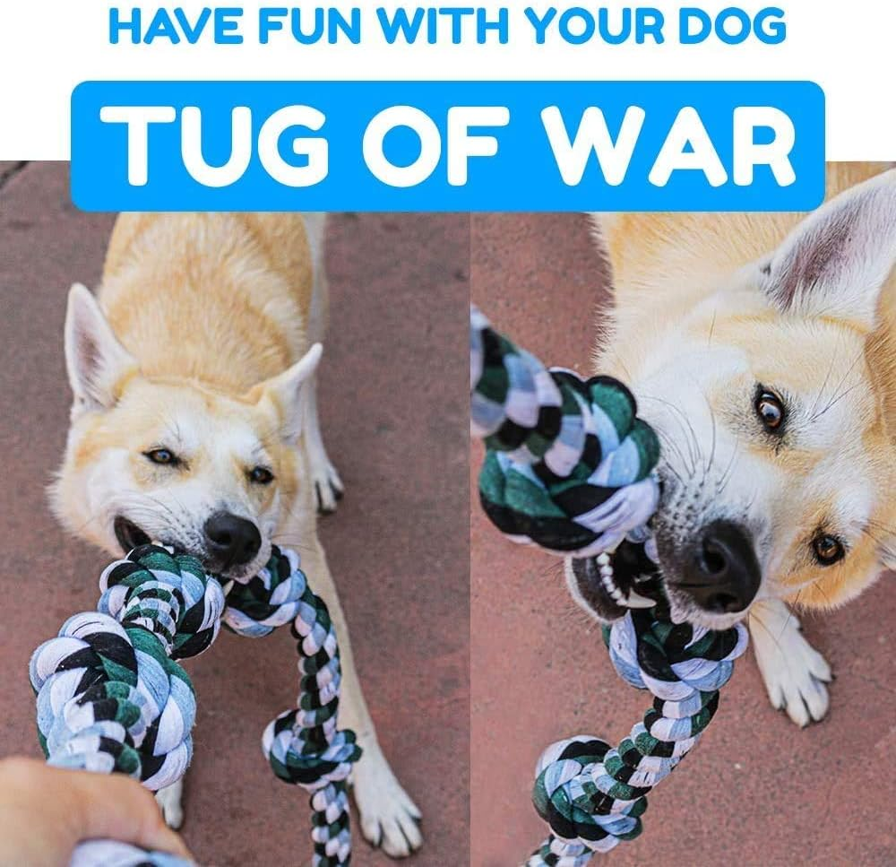 Giant Dog Rope Chew Toys for Extra Large Dogs - 42 Inch, 6 Knot Tough Benefits Non-Profit Animal Rescue - Indestructible Toy for Aggressive Chewers and Large Dog Breeds