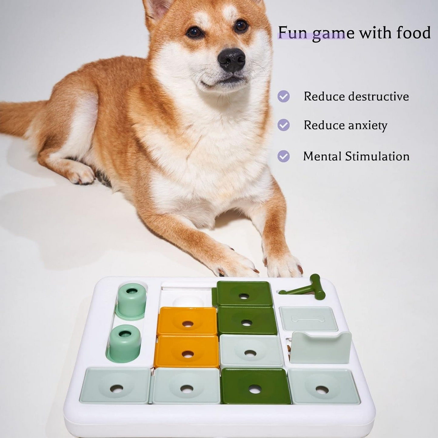 Dog Puzzle Toy 3 Levels, Dog Interactive Toys, Mental stimulating for Boredom and Smart Dogs, Treat Puzzle for All Breeds Dog
