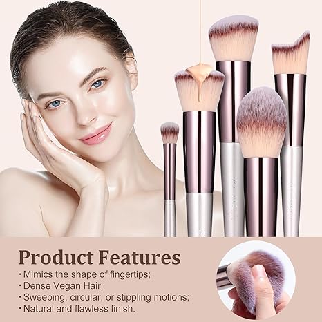 Makeup Brush Set 18 high-quality synthetic foundation concealer eyeshadow blush makeup brushes, black shell