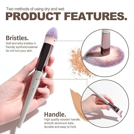 Makeup Brush Set 18 high-quality synthetic foundation concealer eyeshadow blush makeup brushes, black shell