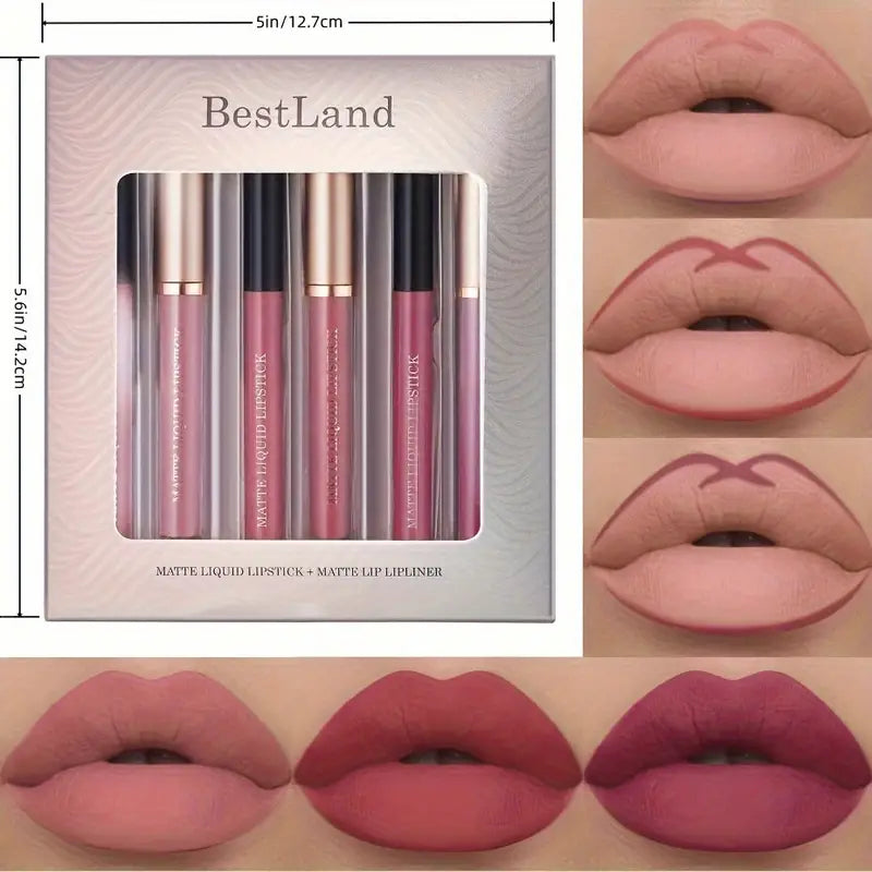 Matte Liquid Lipstick and Lip Liner Set