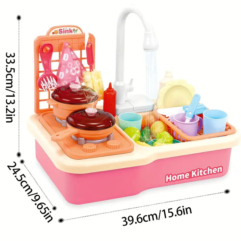 24pcs Play Kitchen Sink Toys