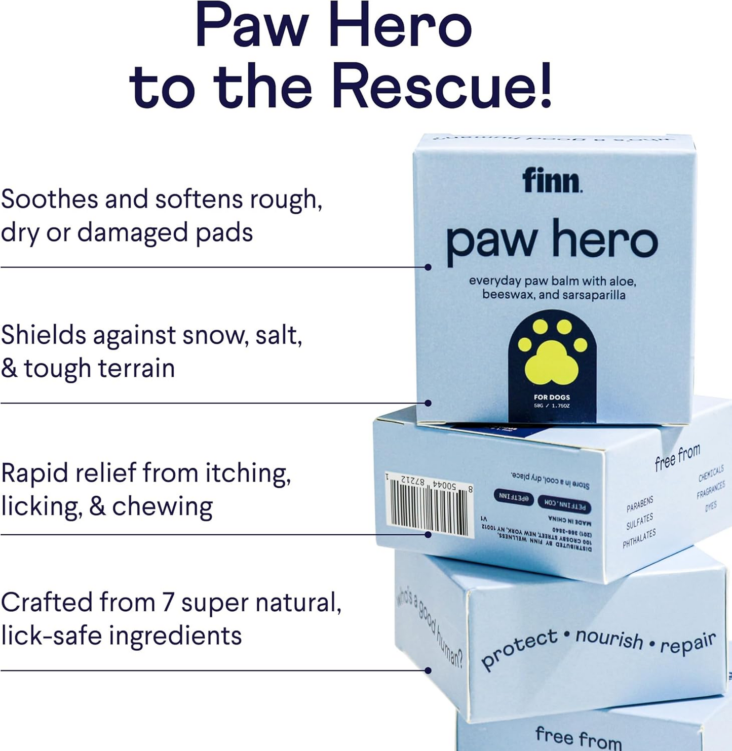 Paw Hero | Natural Revitalizing Dog Paw Balm | Protect, Nourish & Repair from Winter, Snow, Damage, and Dryness - 1.75 oz