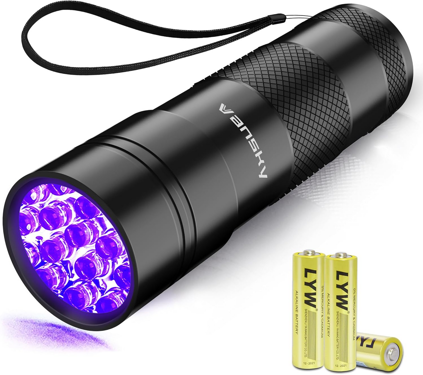 Black Light UV Flashlight Blacklight 12 LED Urine Detector for Dog/Cat/Pet Urine & Dry Stains and Bed Bug On Carpets/Rugs/Floor,Matching with Pet Odor Eliminator