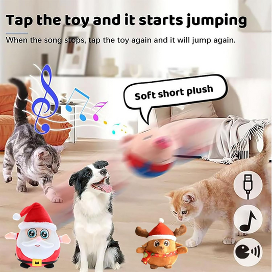 2024 Active Motion Plush Pet Toy, Upgraded Interactive Electronic Canine Companion, Features a Squeaky, Mobile Dog Ball,Interactive Dog Ball Mobile Toy with Recording and Music (Pig Sky Blue)