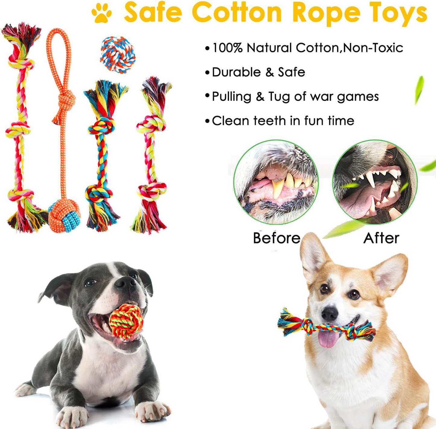 Dog Puppy Toys 25 Pack,Puppy Chew Toys for Fun and Teeth Cleaning,Dog Squeak Plush Toys, Squeaky Toy Balls, Tug of War Toys, Puppy Teething Toys, Dog Rope Toys Pack for Puppy to Small Dogs