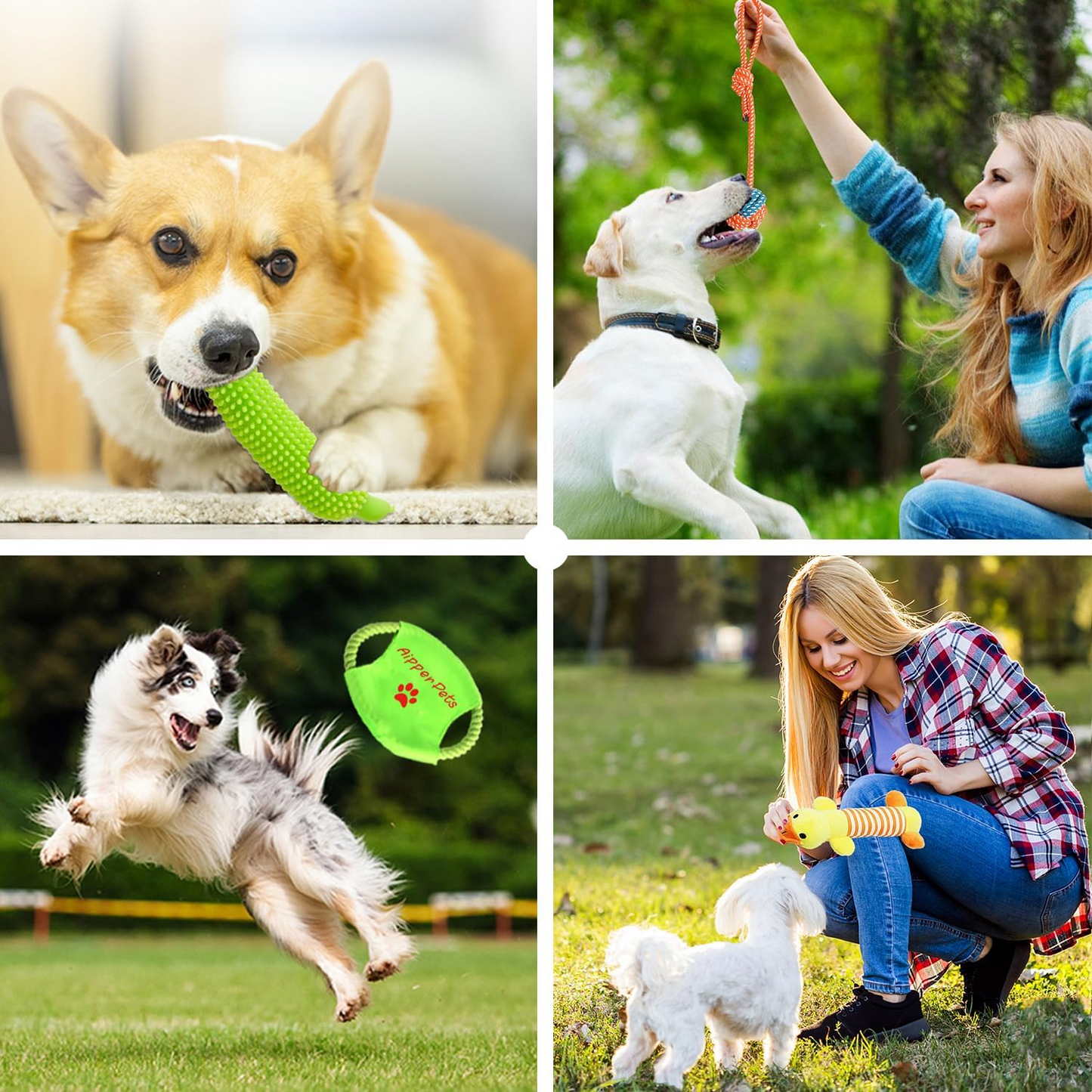 Dog Puppy Toys 25 Pack,Puppy Chew Toys for Fun and Teeth Cleaning,Dog Squeak Plush Toys, Squeaky Toy Balls, Tug of War Toys, Puppy Teething Toys, Dog Rope Toys Pack for Puppy to Small Dogs