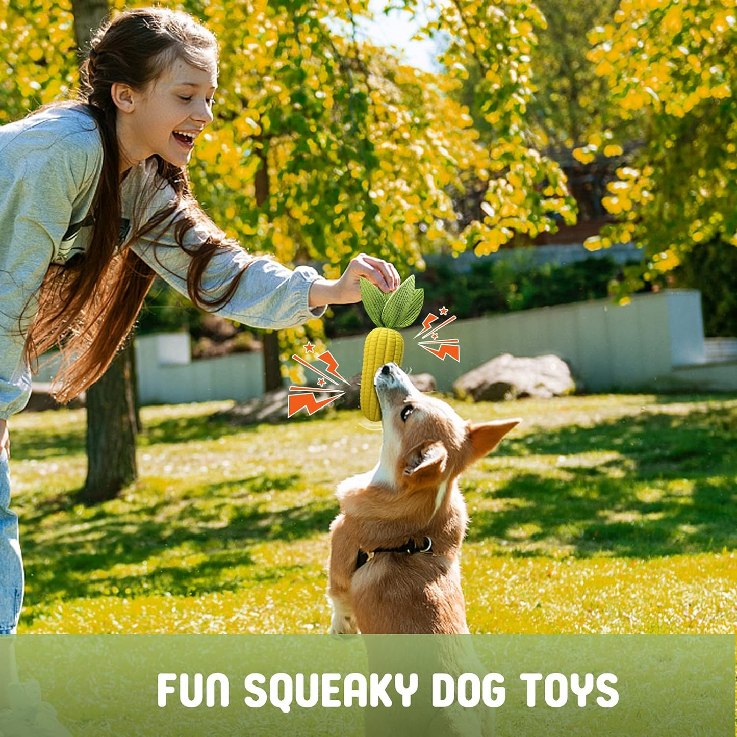 Dog Toys for Aggressive Chewers, Indestructible Tough Dog Toys for Large Dogs, Squeaky Dog Toys to Keep Them Busy, Interactive Dog Chew Toys for Small Medium Large Breed Dogs