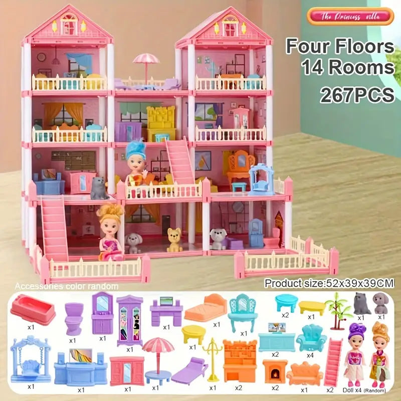 Luminous Princess Castle Mini Doll House