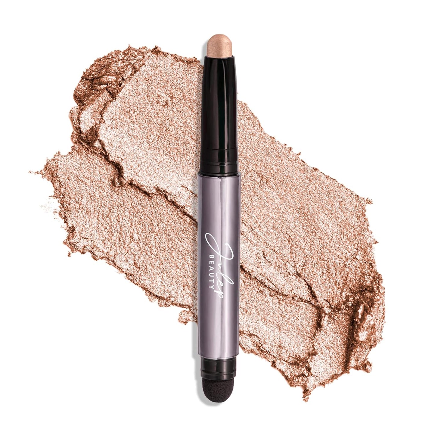 Julep Eye Shadow 101 Crème-to-Powder Waterproof Eye Shadow Stick – Champagne Glitter – Long-lasting, Wrinkle-resistant, Medium Gold – Beige Glimmer Cream Eye Shadow, Built-in Eye Shadow Brush