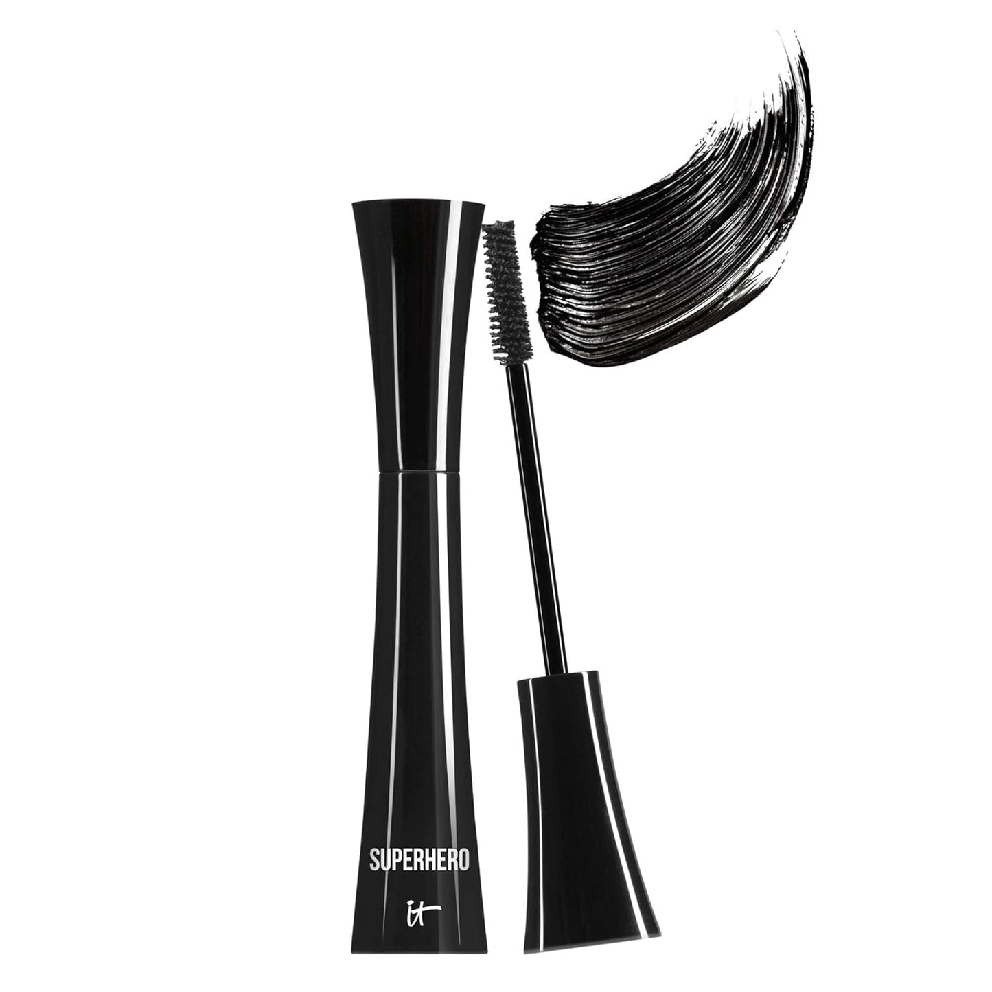 Superhero Mascara – Volumizing and Lengthening Black Mascara – Buildable Lash Volume with Collagen, Biotin & Peptides – Lifting & Curling Formula – Suitable for Sensitive Eyes