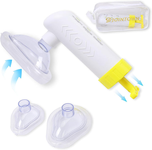 Jointown FSA HSA Choking Rescue for Children and Adults, Portable Airway Suction Device, Anti-choking Device, First Aid Home Kit for Children and Adults, Detachable Suction Device with Masks in Three Sizes