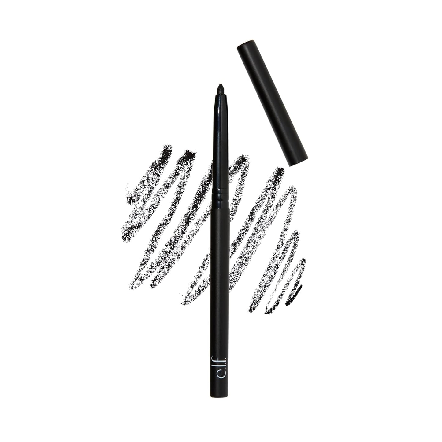 elf No Budge Retractable Eyeliner, Cream, Ultra-Purple and Waterproof, Creates Bold and Clear Lines, Vegan, Non-irritating, Black 0.2g