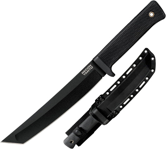 COLD STEEL Recon Tanto 7-inch SK-5 Sharp Blade 4.75-inch Kray-Ex Handle Military Tactical Fixed Blade Blade with Safety Sheath