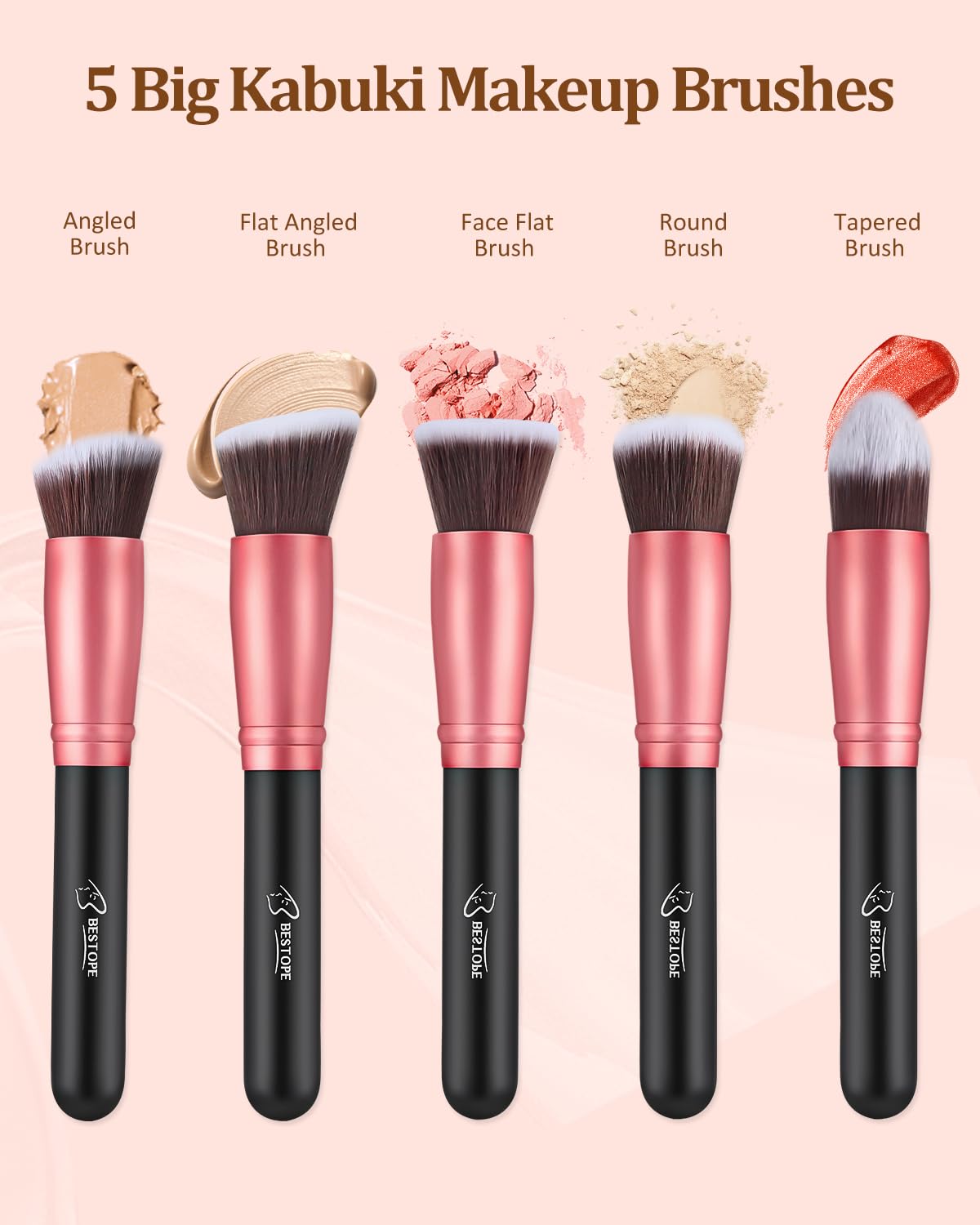 Makeup Brushes, 16-piece Makeup Brush Set. Blending brushes for foundation, premium synthetic brushes for powder and concealer, eye and face makeup brushes, eyeshadow brushes, and eyeliner makeup brushes.