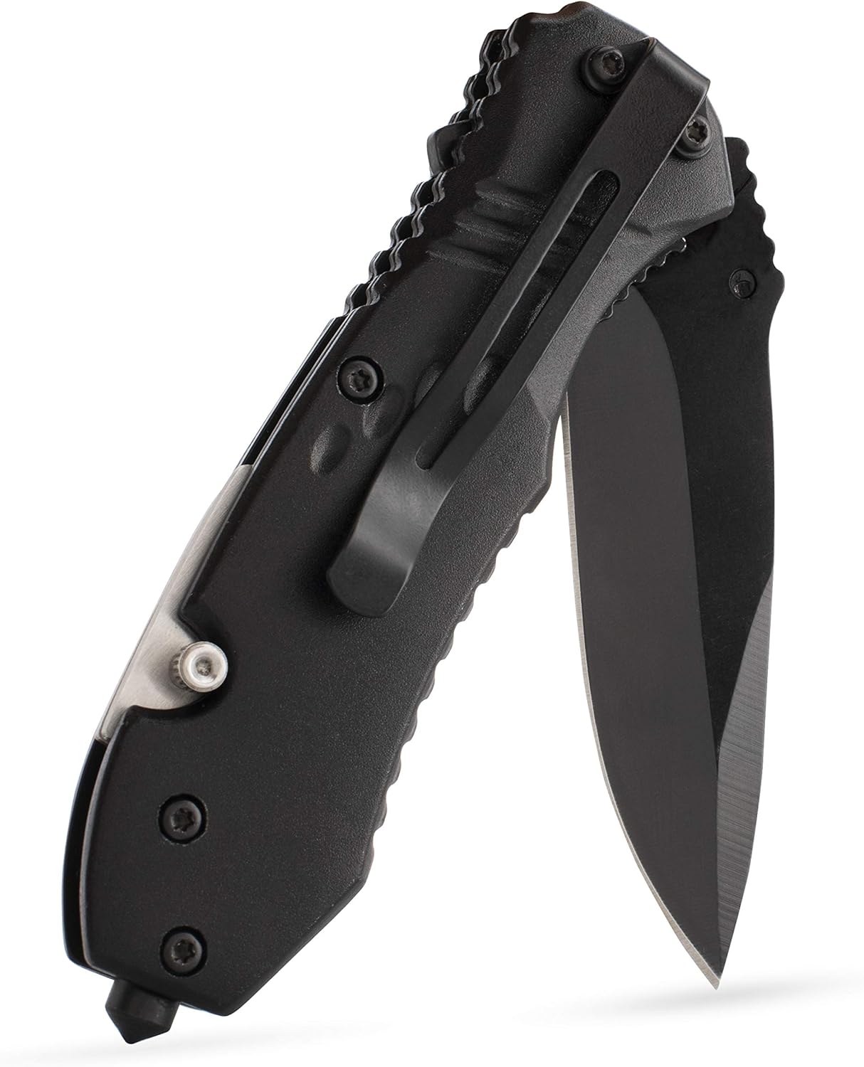 Personalized Pocket Knife For Men | 20 Fonts | Black Wood Customized Folding Stainless Steel Knife with Text, Personalized Gifts for Men, Dad Gifts from Daughter and Son, Camping Knives Gifts