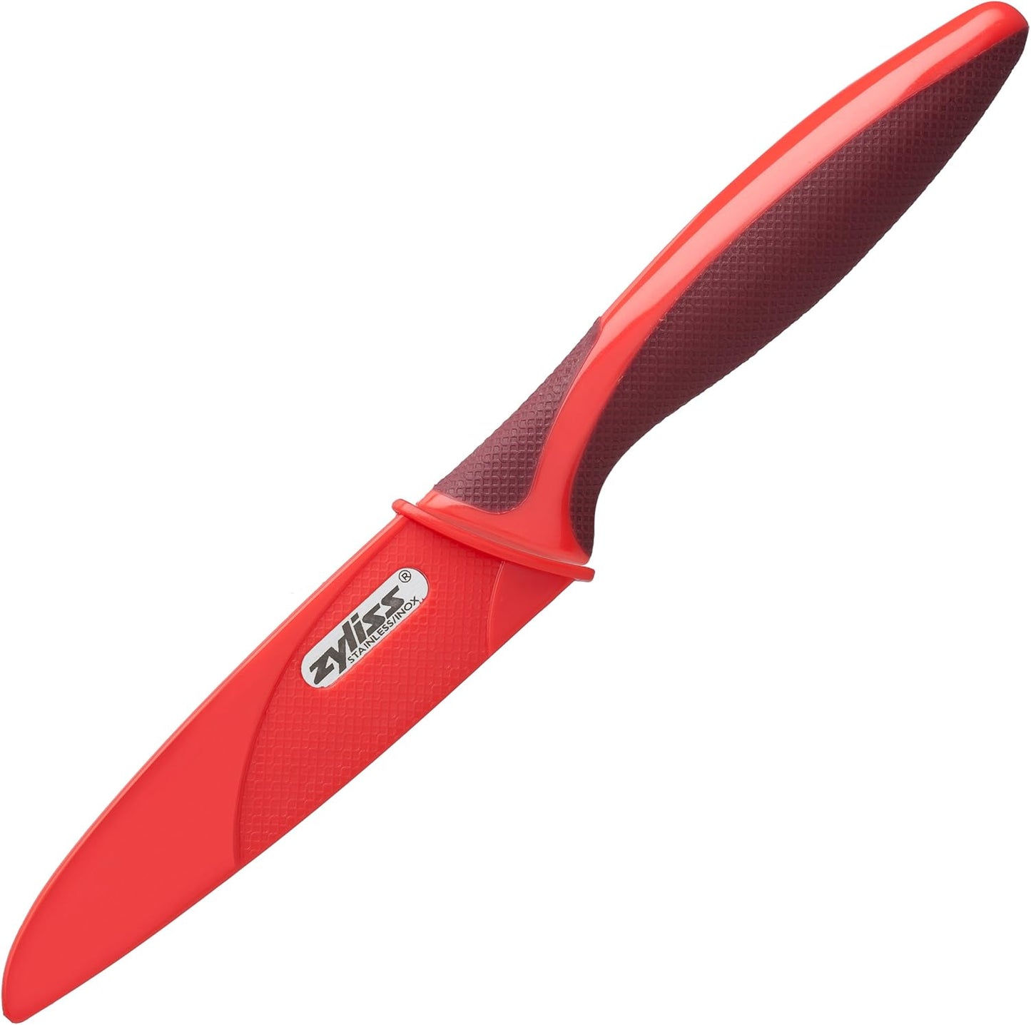 ZYLISS serrated peeler, 4-inch stainless steel blade, red