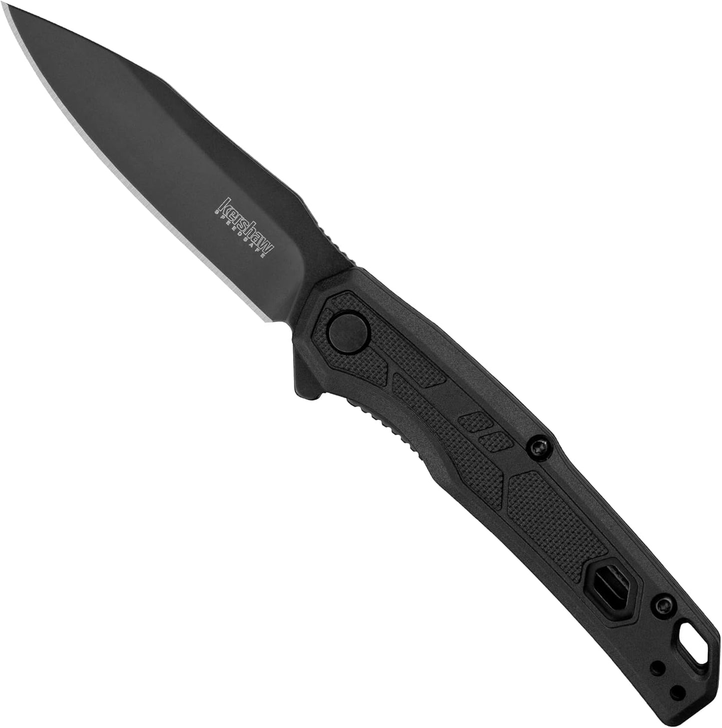 Kershaw 2.75-inch (approx. 7 cm) Tactical Pocket Knife Set with Smith's 2-Step Knife Sharpener, suitable for rounded-tip knives, pocket knives and hunting knives.