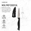 Farberware Edgekeeper 3.5-inch (approx. 8.9 cm) Paring Knife with Self-Sharpening Blade Cover, High-Carbon Stainless Steel Kitchen Knife with Ergonomic Handle, Razor-Sharp Knife, Black