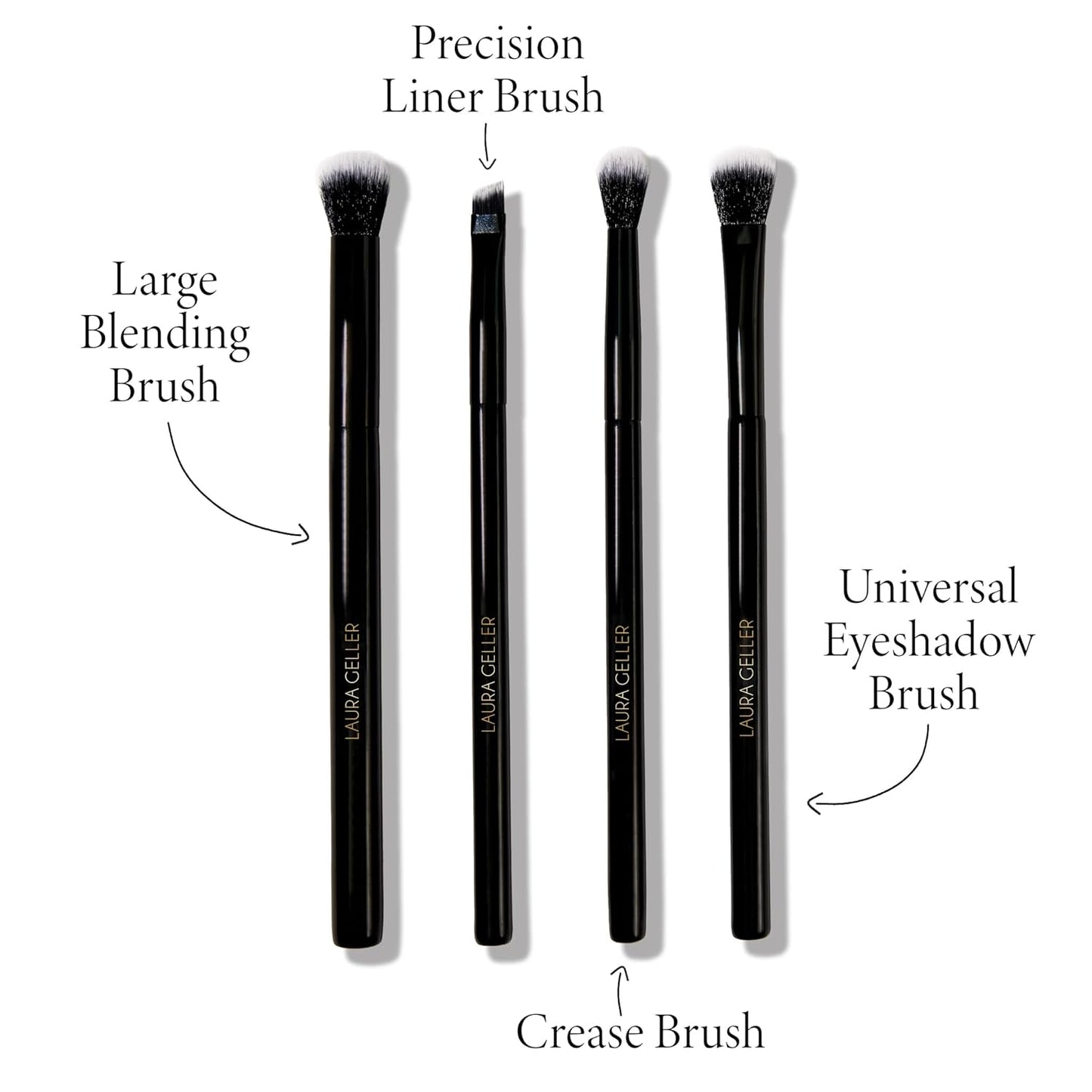 Shadow Skills 4pc Eyeshadow Professional Vegan Makeup Brush Set | Apply Eyeshadow & More