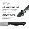 Farberware Edgekeeper 3.5-inch (approx. 8.9 cm) Paring Knife with Self-Sharpening Blade Cover, High-Carbon Stainless Steel Kitchen Knife with Ergonomic Handle, Razor-Sharp Knife, Black