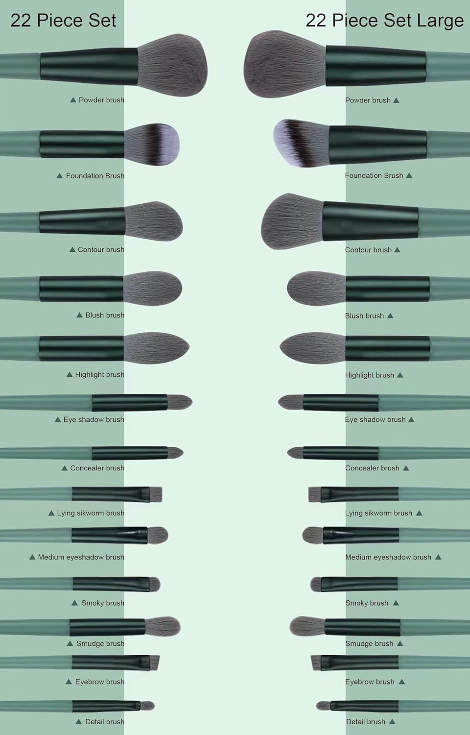 Koccido Makeup Brushes, 22-Piece Makeup Brush Set, including Foundation Brushes and Eyeshadow Brushes Makeup Brush Set