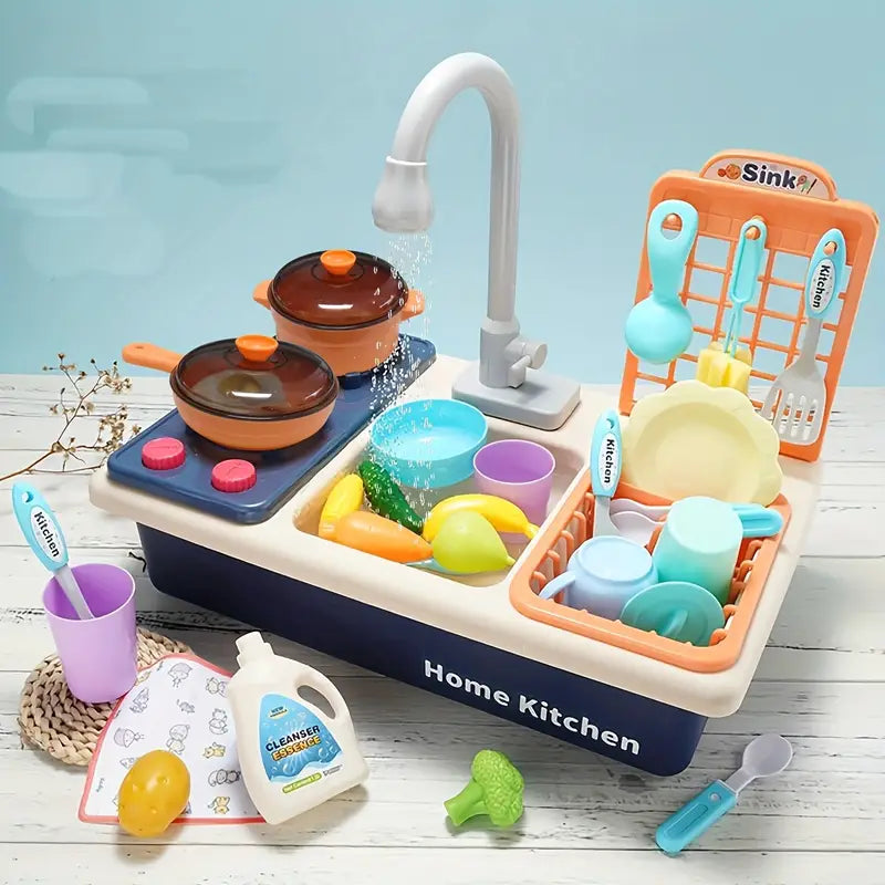 24pcs Play Kitchen Sink Toys