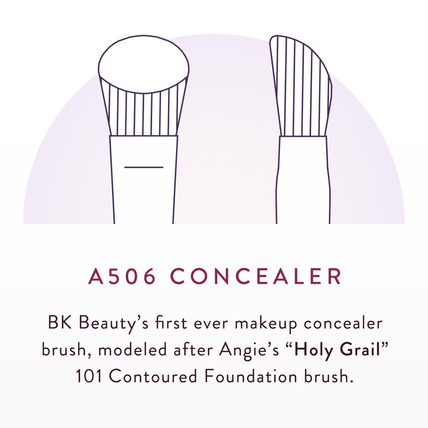 BK Beauty Brush - ANGIE HOT & FLASHY A506 Concealer - Viral "Kitten Claw" Facial Brush - Eye Concealer and Contouring - Makeup Brush