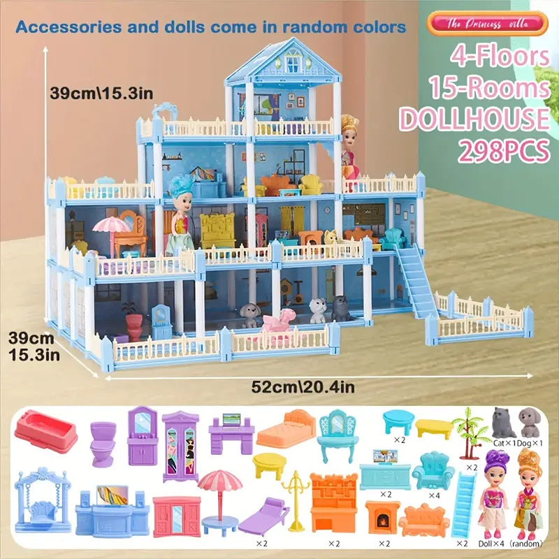 Luminous Princess Castle Mini Doll House