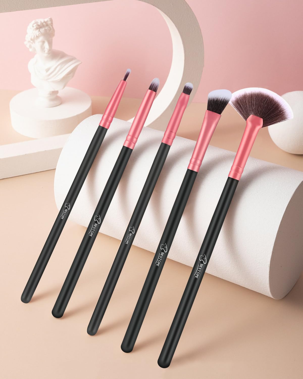 Makeup Brushes, 16-piece Makeup Brush Set. Blending brushes for foundation, premium synthetic brushes for powder and concealer, eye and face makeup brushes, eyeshadow brushes, and eyeliner makeup brushes.