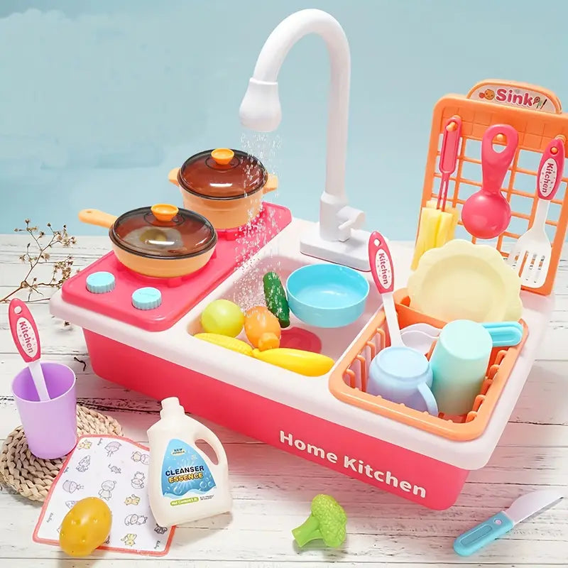 24pcs Play Kitchen Sink Toys